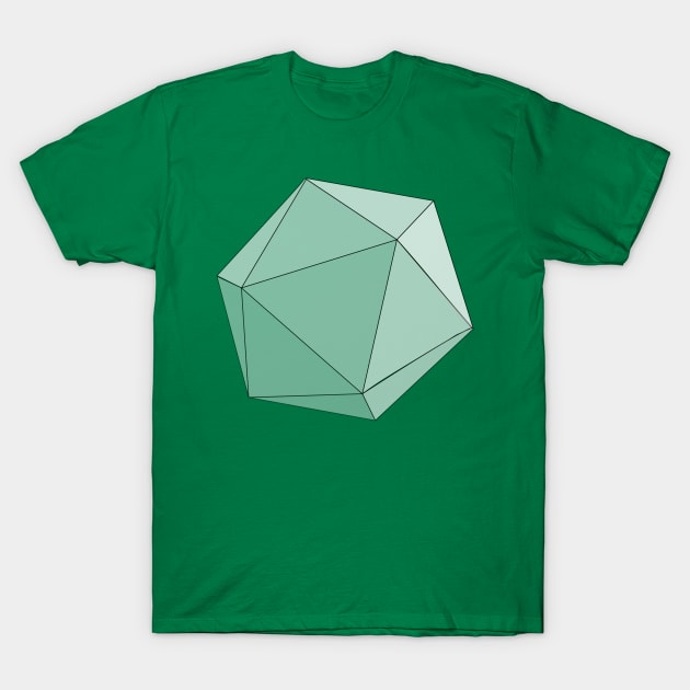 d20 light - no numbers T-Shirt by CrazyDM